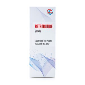 Retatrutide 20mg research peptide supplied in a pre-filled device for in vitro laboratory research. High-purity formulation by naukalabs, UK.
