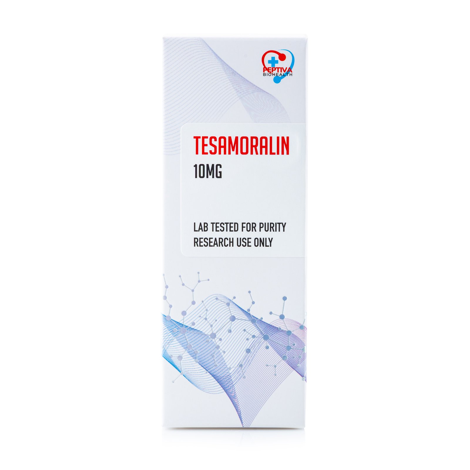 Tesamorelin 10mg research peptide UK lab tested high purity in vitro use